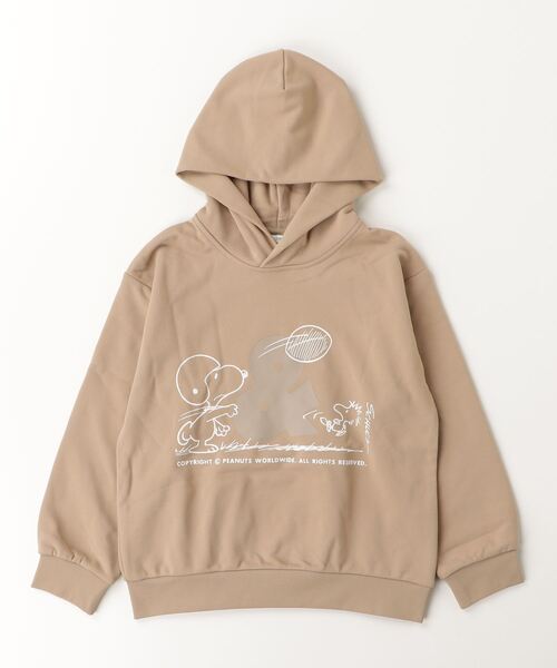 PEANUTS（ピーナッツ）の「ピーナッツ  ドライ裏毛スウェットパーカー（パーカー・キッズ・チャコールグレー/ベージュ・100cm/110cm/120cm/130cm/140cm/150cm/160cm）」の6枚目の写真
