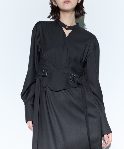 MURRAL/ミューラル】Cape belt dress/ケープベルトドレス/ワンピース