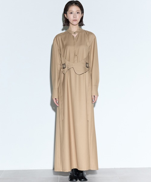 MURRAL（ミューラル）の「【MURRAL/ミューラル】Cape belt dress/ケープベルトドレス/ワンピース/秋服（ワンピース・レディース・ブラック/ベージュ・1）」の10枚目の写真