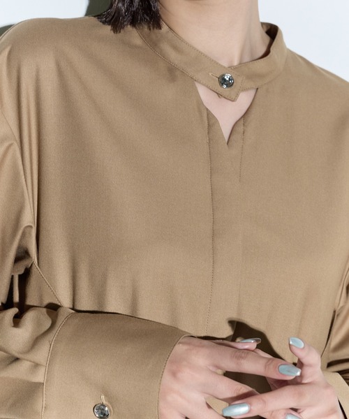 MURRAL（ミューラル）の「【MURRAL/ミューラル】Cape belt dress/ケープベルトドレス/ワンピース/秋服（ワンピース・レディース・ブラック/ベージュ・1）」の4枚目の写真