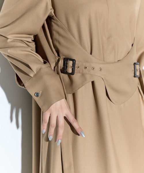 MURRAL/ミューラル】Cape belt dress/ケープベルトドレス