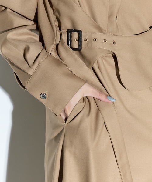 MURRAL（ミューラル）の「【MURRAL/ミューラル】Cape belt dress/ケープベルトドレス/ワンピース/秋服（ワンピース・レディース・ブラック/ベージュ・1）」の12枚目の写真