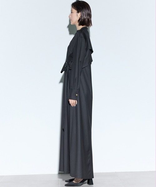 MURRAL/ミューラル】Cape belt dress/ケープベルトドレス
