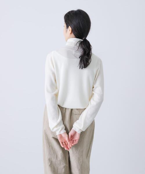 かぐれ（カグレ）の「ウールハイゲージタートルネック（ニット/セーター・レディース・チャコールグレー/アイボリー/ブラック・FREE）」の7枚目の写真