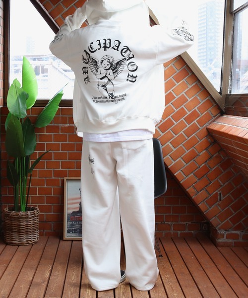 8(eight)(エイト)の「クロスプリントスウェットパンツ(スウェットパンツ・メンズ・ホワイト/ブラック/ブラック系その他・MEDIUM/LARGE)」の18枚目の写真