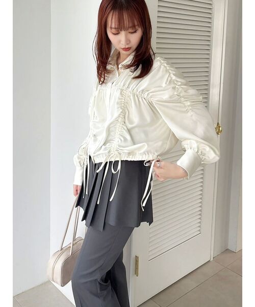 dazzlin（ダズリン）の「2WAYレイヤードスカートパンツ（その他パンツ・レディース・アイボリー/チャコールグレー・SMALL/MEDIUM）」の7枚目の写真