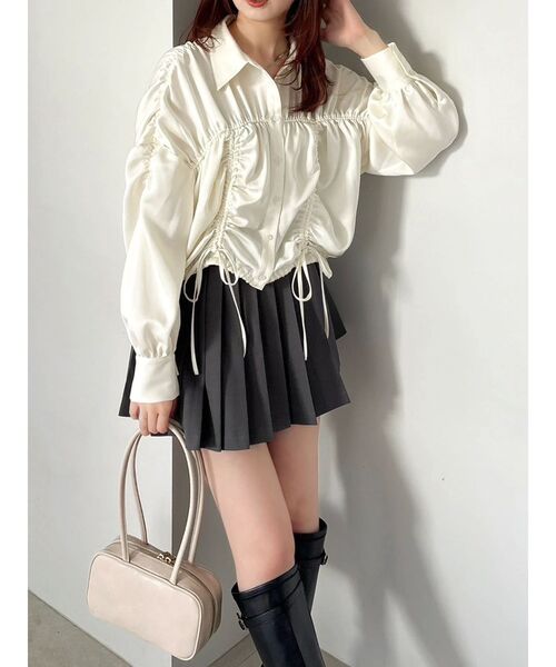 dazzlin（ダズリン）の「2WAYレイヤードスカートパンツ（その他パンツ・レディース・アイボリー/チャコールグレー・SMALL/MEDIUM）」の8枚目の写真