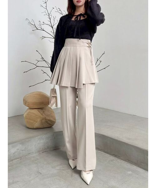 dazzlin（ダズリン）の「2WAYレイヤードスカートパンツ（その他パンツ・レディース・アイボリー/チャコールグレー・SMALL/MEDIUM）」の11枚目の写真