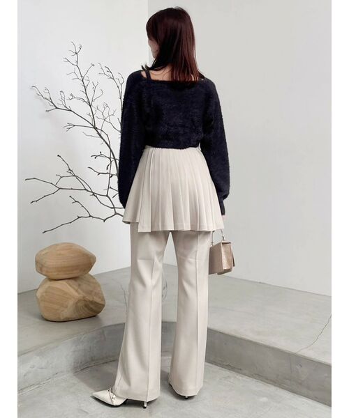 dazzlin（ダズリン）の「2WAYレイヤードスカートパンツ（その他パンツ・レディース・アイボリー/チャコールグレー・SMALL/MEDIUM）」の13枚目の写真