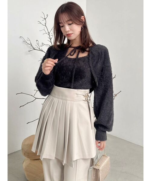 dazzlin（ダズリン）の「2WAYレイヤードスカートパンツ（その他パンツ・レディース・アイボリー/チャコールグレー・SMALL/MEDIUM）」の14枚目の写真