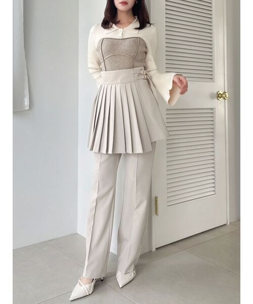 dazzlin（ダズリン）の「2WAYレイヤードスカートパンツ（その他パンツ・レディース・アイボリー/チャコールグレー・SMALL/MEDIUM）」の15枚目の写真