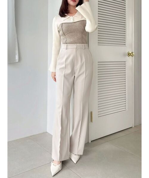 dazzlin（ダズリン）の「2WAYレイヤードスカートパンツ（その他パンツ・レディース・アイボリー/チャコールグレー・SMALL/MEDIUM）」の17枚目の写真