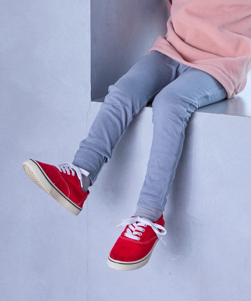 Life Support Products（ライフサポートプロダクツ）の「のびっとぬくっとレギンス（レギンス/スパッツ・キッズ・チャコール/グリーン系その他/ブルー系その他/ベージュ系その他/パープル系その他/レッド系その他/杢グレー/オレンジ系その他・70/80/90/95/100/110/120/130）」の2枚目の写真