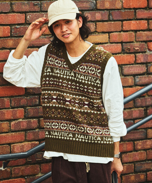 セール】NAUTICA/ノーティカ ヴィンテージライク フェアアイル ニット