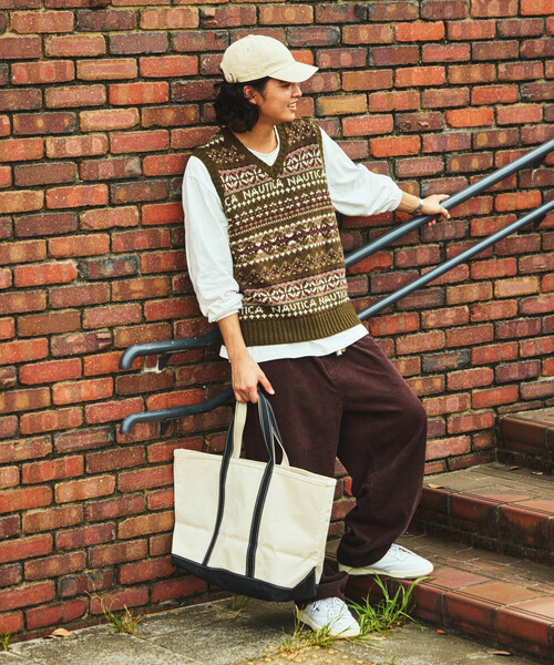 NAUTICA(ノーティカ)の「NAUTICA/ノーティカ ヴィンテージライク フェアアイル ニットベスト(ベスト・メンズ・オリーブ/ワインレッド・MEDIUM/LARGE/X-LARGE)」の11枚目の写真