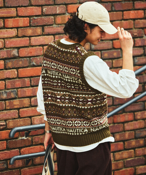 セール】NAUTICA/ノーティカ ヴィンテージライク フェアアイル ニット