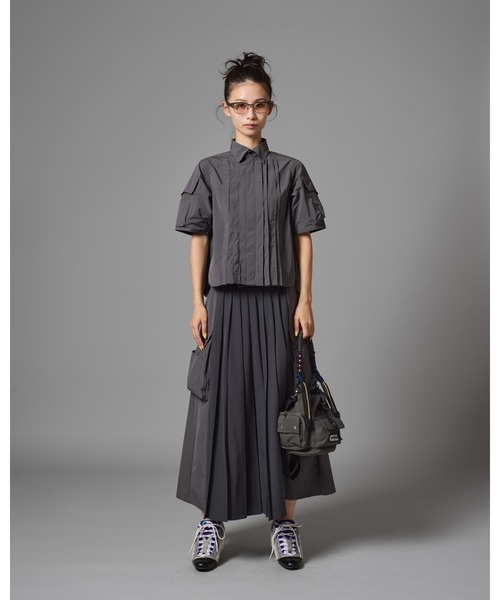 NON TOKYO(ノントーキョー)の「NON TOKYO/ノントーキョー/2WAYマルチポケットプリーツスカート(スカート・レディース・ブラック/グレー/レッド・1/2)」の7枚目の写真