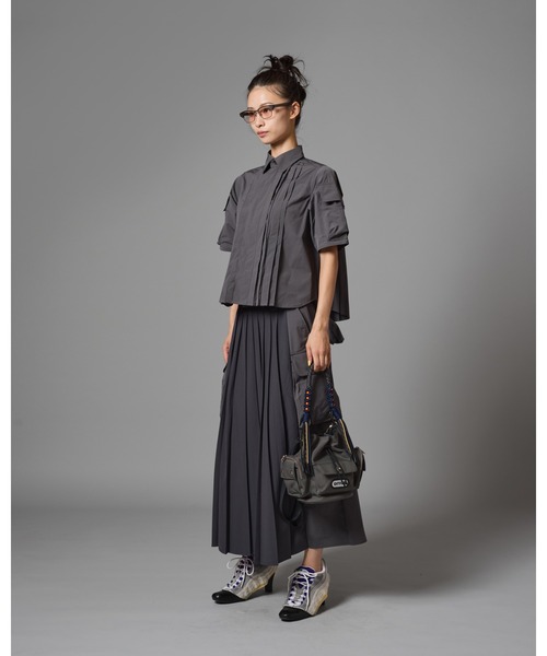 NON TOKYO(ノントーキョー)の「NON TOKYO/ノントーキョー/2WAYマルチポケットプリーツスカート(スカート・レディース・ブラック/グレー/レッド・1/2)」の10枚目の写真