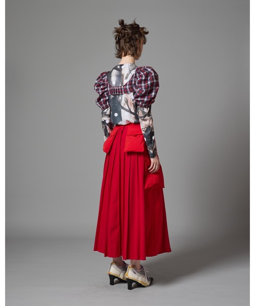 NON TOKYO(ノントーキョー)の「NON TOKYO/ノントーキョー/2WAYマルチポケットプリーツスカート(スカート・レディース・ブラック/グレー/レッド・1/2)」の13枚目の写真