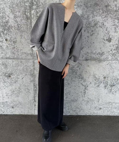 MAISON DE THERESE(メゾン ド テレーズ)の「カジュアル Vネースアウター(その他アウター・レディース・グレー/ベージュ/ブラック/キャメル・M)」の14枚目の写真