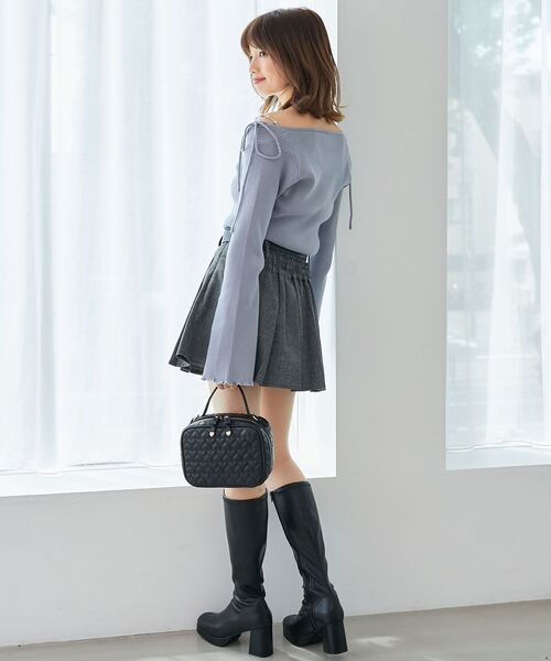 MAJESTIC LEGON（マジェスティックレゴン）の「ビジューチェーンキャミセットカーデ（カーディガン/ボレロ・レディース・ブラック/ブルー系その他5/アイボリー/ピンク・MEDIUM）」の21枚目の写真