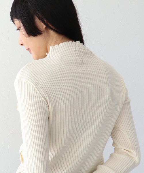 Three Four Time（ｽﾘｰﾌｫｰﾀｲﾑ）の「ボトルネックアシメデザインリブニット（ニット/セーター・レディース・アイボリー/ブラック/その他/グレー/ブルー・FREE）」の7枚目の写真