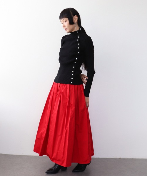 Three Four Time（ｽﾘｰﾌｫｰﾀｲﾑ）の「ボトルネックアシメデザインリブニット（ニット/セーター・レディース・アイボリー/ブラック/その他/グレー/ブルー・FREE）」の11枚目の写真