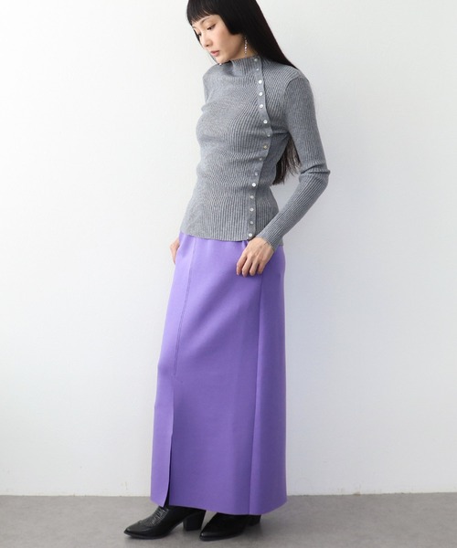 Three Four Time（ｽﾘｰﾌｫｰﾀｲﾑ）の「ボトルネックアシメデザインリブニット（ニット/セーター・レディース・アイボリー/ブラック/その他/グレー/ブルー・FREE）」の12枚目の写真