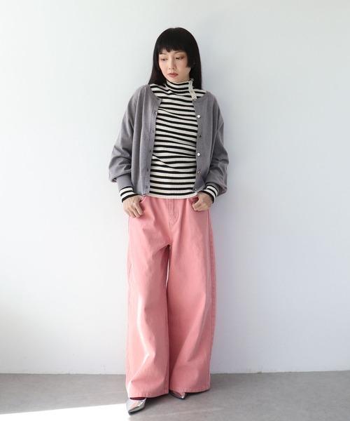 Three Four Time（ｽﾘｰﾌｫｰﾀｲﾑ）の「ボトルネックアシメデザインリブニット（ニット/セーター・レディース・アイボリー/ブラック/その他/グレー/ブルー・FREE）」の22枚目の写真