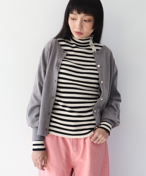 Three Four Time（ｽﾘｰﾌｫｰﾀｲﾑ）の「ボトルネックアシメデザインリブニット（ニット/セーター・レディース・アイボリー/ブラック/その他/グレー/ブルー・FREE）」の21枚目の写真