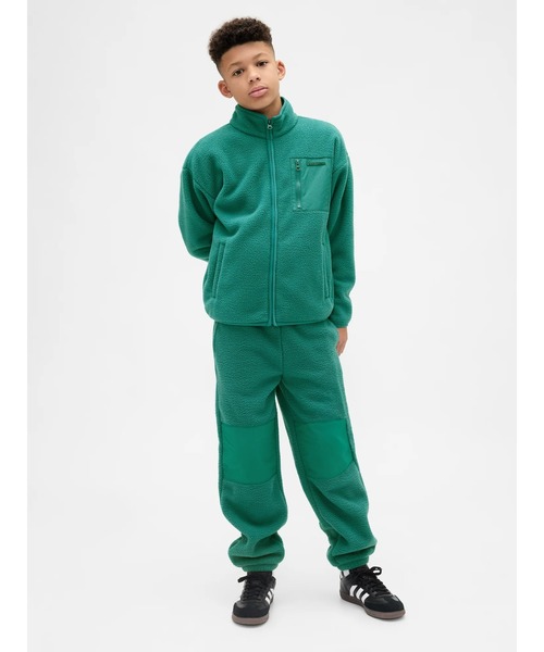 GAP(ギャップ)の「リラックスフィット ボアジョガーパンツ (キッズ)(スウェットパンツ・キッズ・グリーン/ブラック・160cm/150cm/140cm/130cm/120cm/110cm)」の3枚目の写真