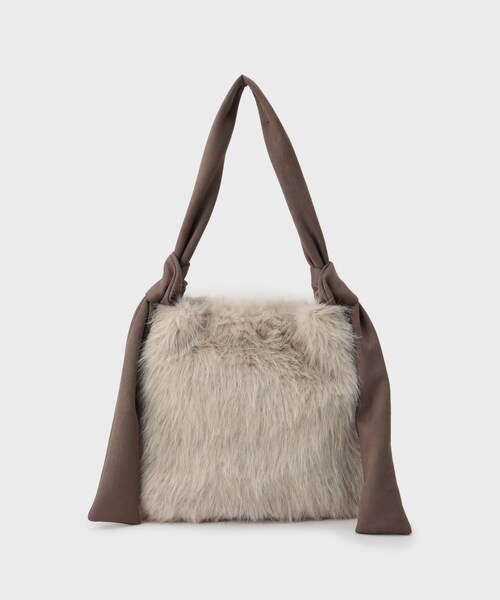 THE SHOP TK （ザ ショップ ティーケー ）の「フェイクファートート（トートバッグ・レディース・スミクロ/ベージュ・00）」の7枚目の写真