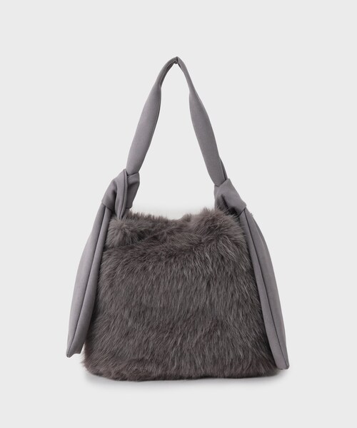 THE SHOP TK （ザ ショップ ティーケー ）の「フェイクファートート（トートバッグ・レディース・スミクロ/ベージュ・00）」の8枚目の写真