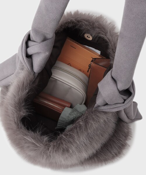 THE SHOP TK （ザ ショップ ティーケー ）の「フェイクファートート（トートバッグ・レディース・スミクロ/ベージュ・00）」の14枚目の写真