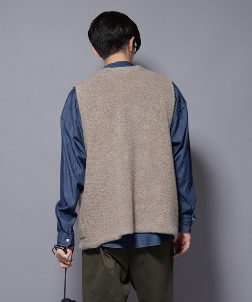 NANO universe（ナノユニバース）の「W/Acパイル オルタナティブベスト（ベスト・メンズ・チャコール/ベージュ・M/L）」の5枚目の写真