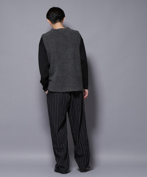 NANO universe（ナノユニバース）の「W/Acパイル オルタナティブベスト（ベスト・メンズ・チャコール/ベージュ・M/L）」の16枚目の写真