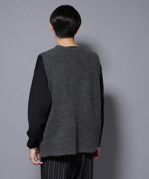 NANO universe（ナノユニバース）の「W/Acパイル オルタナティブベスト（ベスト・メンズ・チャコール/ベージュ・M/L）」の12枚目の写真