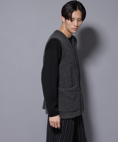 NANO universe（ナノユニバース）の「W/Acパイル オルタナティブベスト（ベスト・メンズ・チャコール/ベージュ・M/L）」の11枚目の写真