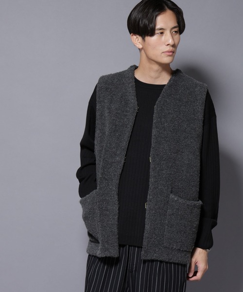 NANO universe（ナノユニバース）の「W/Acパイル オルタナティブベスト（ベスト・メンズ・チャコール/ベージュ・M/L）」の10枚目の写真