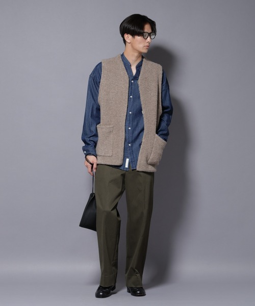 NANO universe（ナノユニバース）の「W/Acパイル オルタナティブベスト（ベスト・メンズ・チャコール/ベージュ・M/L）」の7枚目の写真