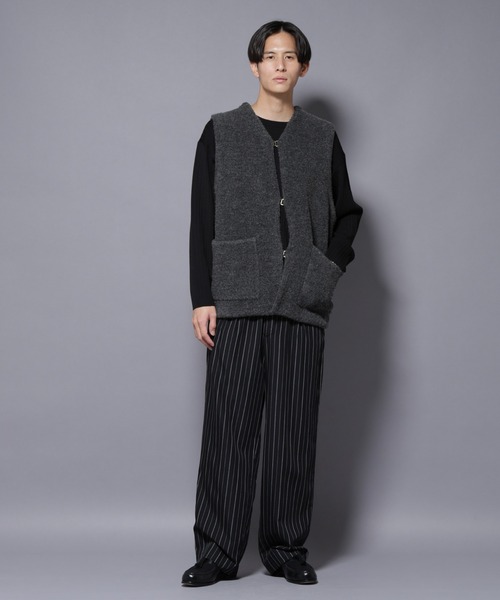 NANO universe（ナノユニバース）の「W/Acパイル オルタナティブベスト（ベスト・メンズ・チャコール/ベージュ・M/L）」の13枚目の写真