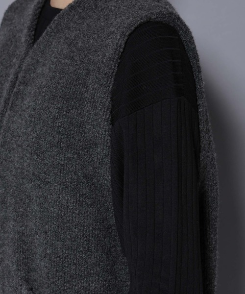 NANO universe（ナノユニバース）の「W/Acパイル オルタナティブベスト（ベスト・メンズ・チャコール/ベージュ・M/L）」の22枚目の写真