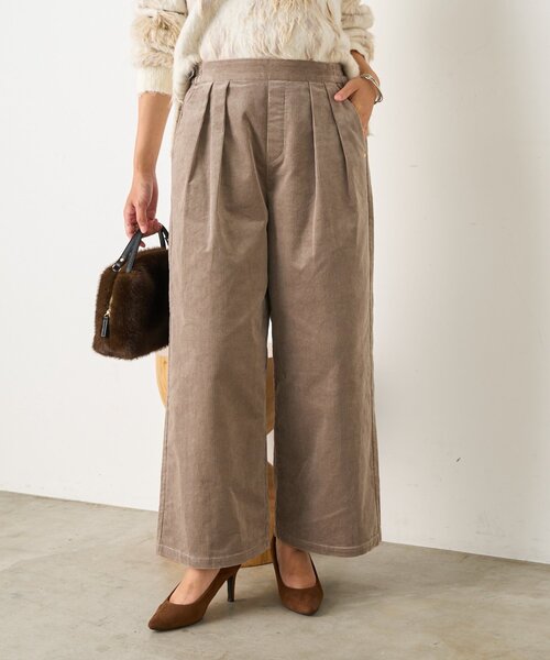 Jena espace merveilleux(ジェナ エスパスメルヴェイユ)の「コーデュロイスタッズパンツ(その他パンツ・レディース・アイボリー/チャコールグレー/ベージュ・FREE)」の3枚目の写真