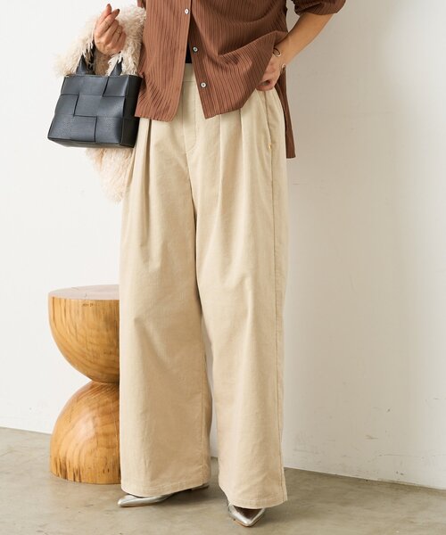 Jena espace merveilleux(ジェナ エスパスメルヴェイユ)の「コーデュロイスタッズパンツ(その他パンツ・レディース・アイボリー/チャコールグレー/ベージュ・FREE)」の8枚目の写真