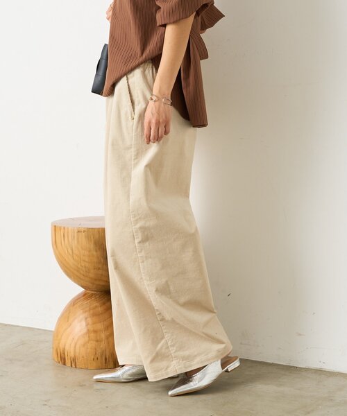 Jena espace merveilleux(ジェナ エスパスメルヴェイユ)の「コーデュロイスタッズパンツ(その他パンツ・レディース・アイボリー/チャコールグレー/ベージュ・FREE)」の9枚目の写真