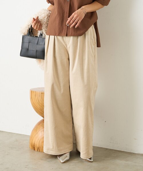 Jena espace merveilleux(ジェナ エスパスメルヴェイユ)の「コーデュロイスタッズパンツ(その他パンツ・レディース・アイボリー/チャコールグレー/ベージュ・FREE)」の11枚目の写真