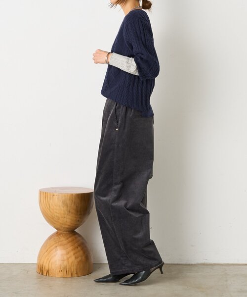 Jena espace merveilleux(ジェナ エスパスメルヴェイユ)の「コーデュロイスタッズパンツ(その他パンツ・レディース・アイボリー/チャコールグレー/ベージュ・FREE)」の20枚目の写真