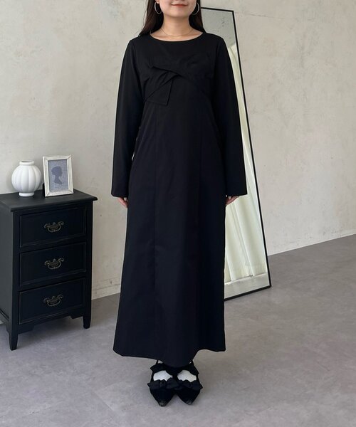 フロントリボンビスチェドッキングワンピース（ワンピース）｜prose