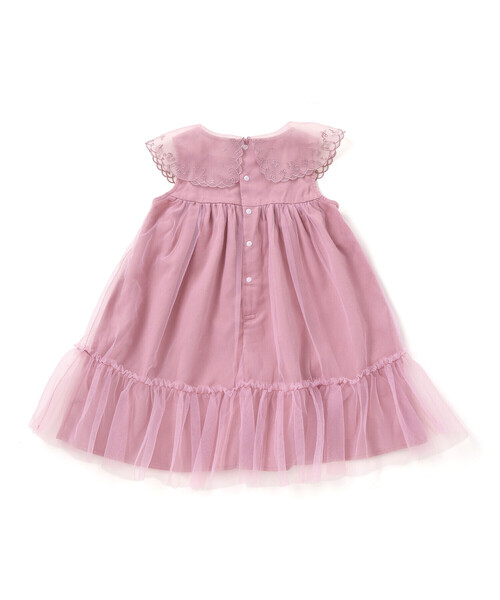 SLAP SLIP(スラップスリップ)の「ハート音符刺しゅうオーガンジービッグカラーワンピース(80~130cm)(ワンピース・キッズ・ネイビー/パープル・100cm/90cm/80cm/110cm/130cm/120cm)」の11枚目の写真