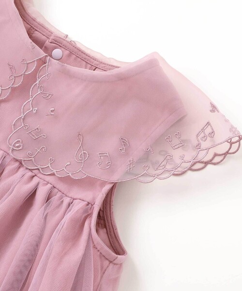 SLAP SLIP(スラップスリップ)の「ハート音符刺しゅうオーガンジービッグカラーワンピース(80~130cm)(ワンピース・キッズ・ネイビー/パープル・100cm/90cm/80cm/110cm/130cm/120cm)」の12枚目の写真